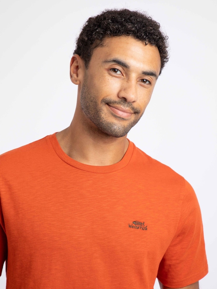 Weird Fish Orange Fished Branded Cotton T-Shirt - Image 4 of 4 Weird Fish Orange Fished Branded Cotton T-Shirt - Image 4 of 4