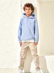Angel & Rocket Blue 100% Cotton Leo Stripe Hoodie - Image 2 of 6