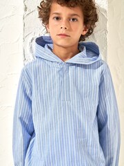 Angel & Rocket Blue 100% Cotton Leo Stripe Hoodie - Image 3 of 6