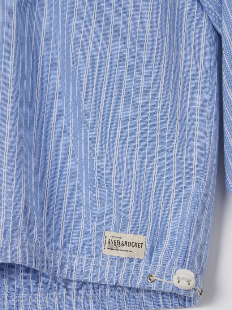 Angel & Rocket Blue 100% Cotton Leo Stripe Hoodie - Image 6 of 6