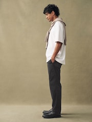 Schwarz - Premium Gewaschene Stretch Chinos Hose in schmaler Passform​​​​​​​ - Bild 3 von 11