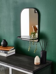 Black Small Shelf Wall Mirror - Image 1 of 5