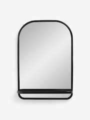 Black Small Shelf Wall Mirror - Image 3 of 5