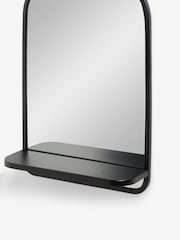 Black Small Shelf Wall Mirror - Image 4 of 5