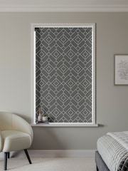 Charcoal Grey Lattice Geo Made to Measure Roller Blind - Image 2 of 5