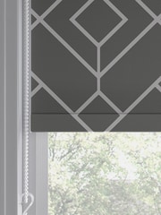Charcoal Grey Lattice Geo Made to Measure Roller Blind - Image 4 of 5