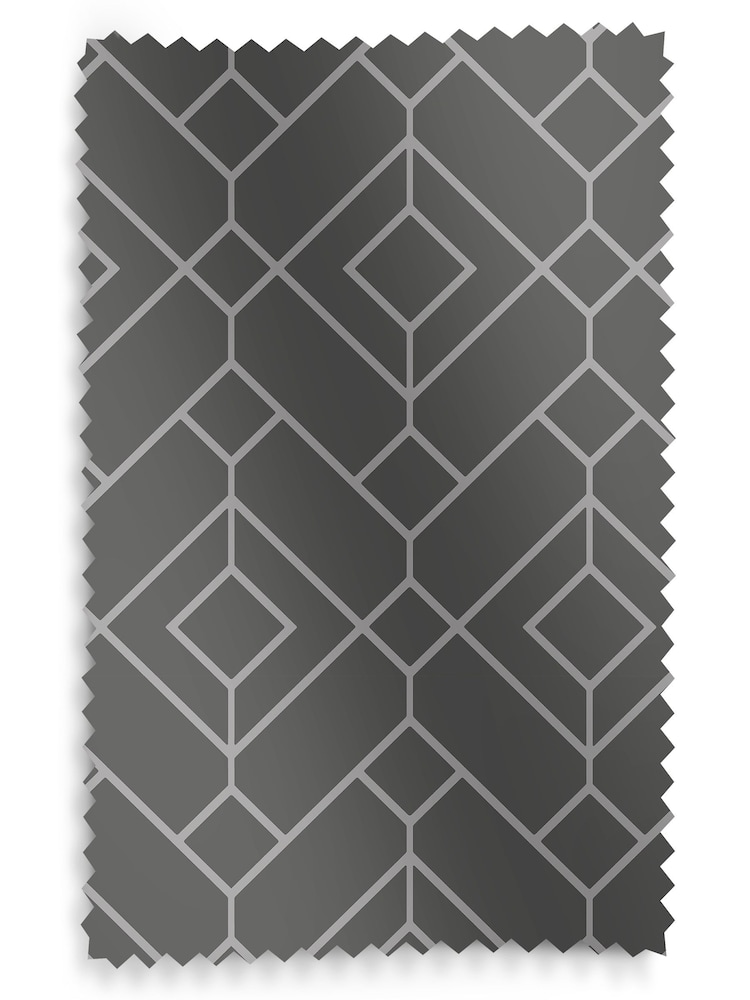 Charcoal Grey Lattice Geo Made to Measure Roller Blind - Image 5 of 5