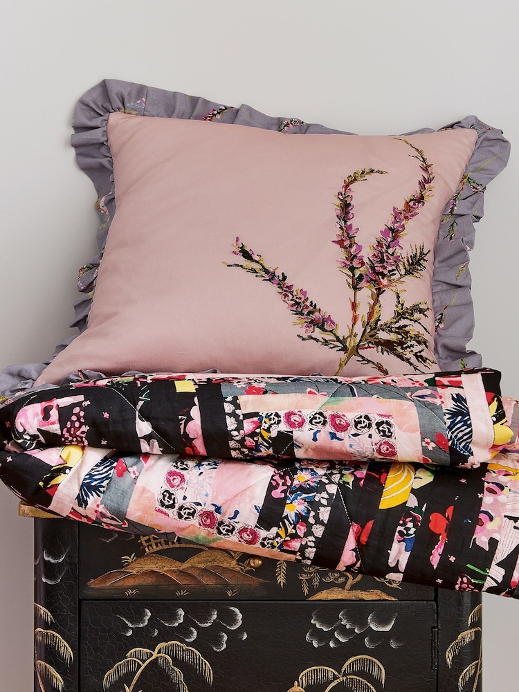 Ted Baker Black Patchwork Throw - Image 2 of 4