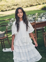 Angel & Rocket Cream Annabelle Lace Ruffle Skirt - Image 2 of 7