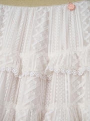 Angel & Rocket Cream Annabelle Lace Ruffle Skirt - Image 7 of 7