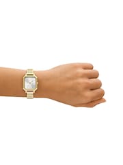 Armani Exchange Gold Tone Three-Hand Stainless Steel Watch - Image 5 of 5
