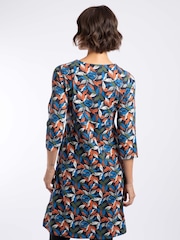 Weird Fish Orange Starshine Cotton Printed Jersey Dress - Image 2 of 7
