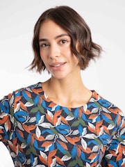 Weird Fish Orange Starshine Cotton Printed Jersey Dress - Image 4 of 7