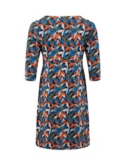 Weird Fish Orange Starshine Cotton Printed Jersey Dress - Image 7 of 7