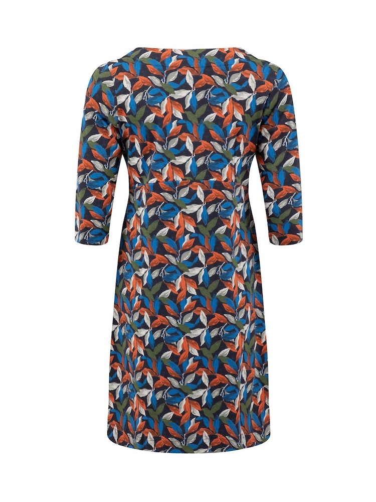 Weird Fish Orange Starshine Cotton Printed Jersey Dress - Image 7 of 7