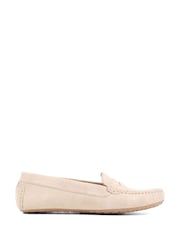 Jones Bootmaker Cream Leather Moccasins - Image 2 of 6