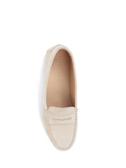 Jones Bootmaker Cream Leather Moccasins - Image 5 of 6
