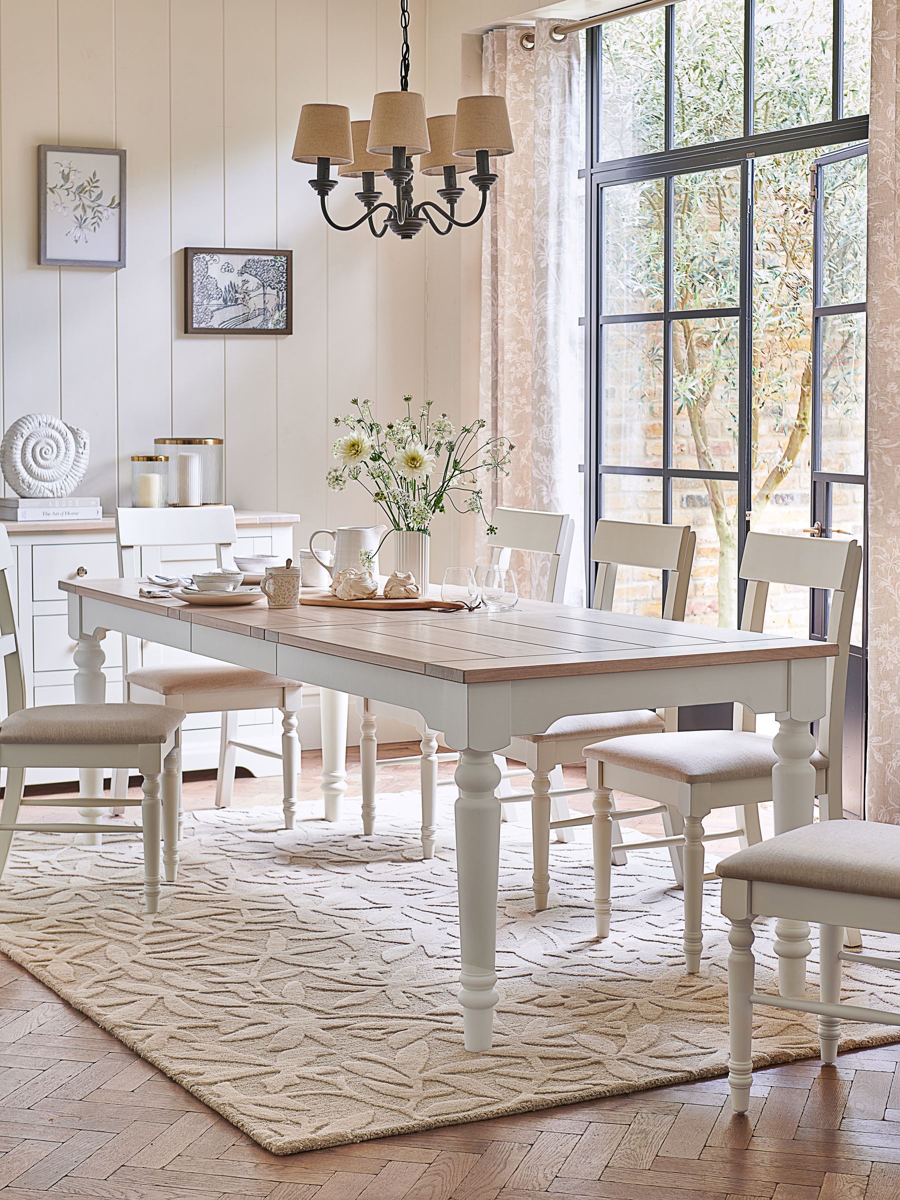 Buy Laura Ashley White Dorset Extending Dining Table from the Next UK online shop