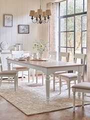 Laura Ashley White Dorset Extending Dining Table - Image 1 of 7