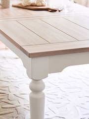 Laura Ashley White Dorset Extending Dining Table - Image 4 of 7