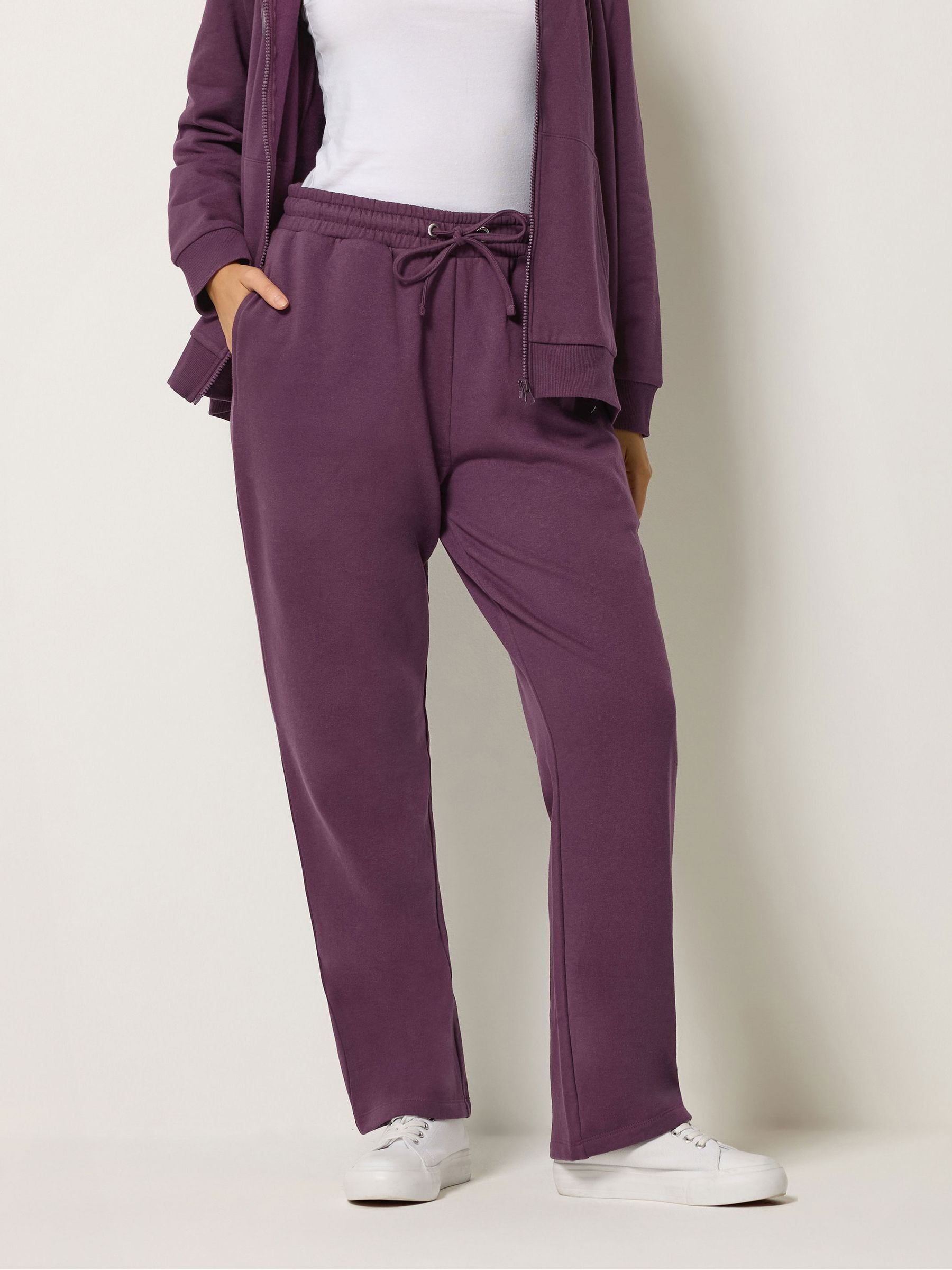 M&Co Women's Purple Straight Leg Joggers In | : Size 20 - Image 2