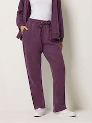 M&Co Purple Straight Leg Joggers - Image 1 of 6
