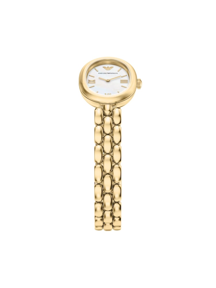 Emporio Armani Gold Tone Sinfonia Two-Hand Gold-Tone Stainless Steel Watch - Image 2 of 7 Emporio Armani Gold Tone Sinfonia Two-Hand Gold-Tone Stainless Steel Watch - Image 2 of 7