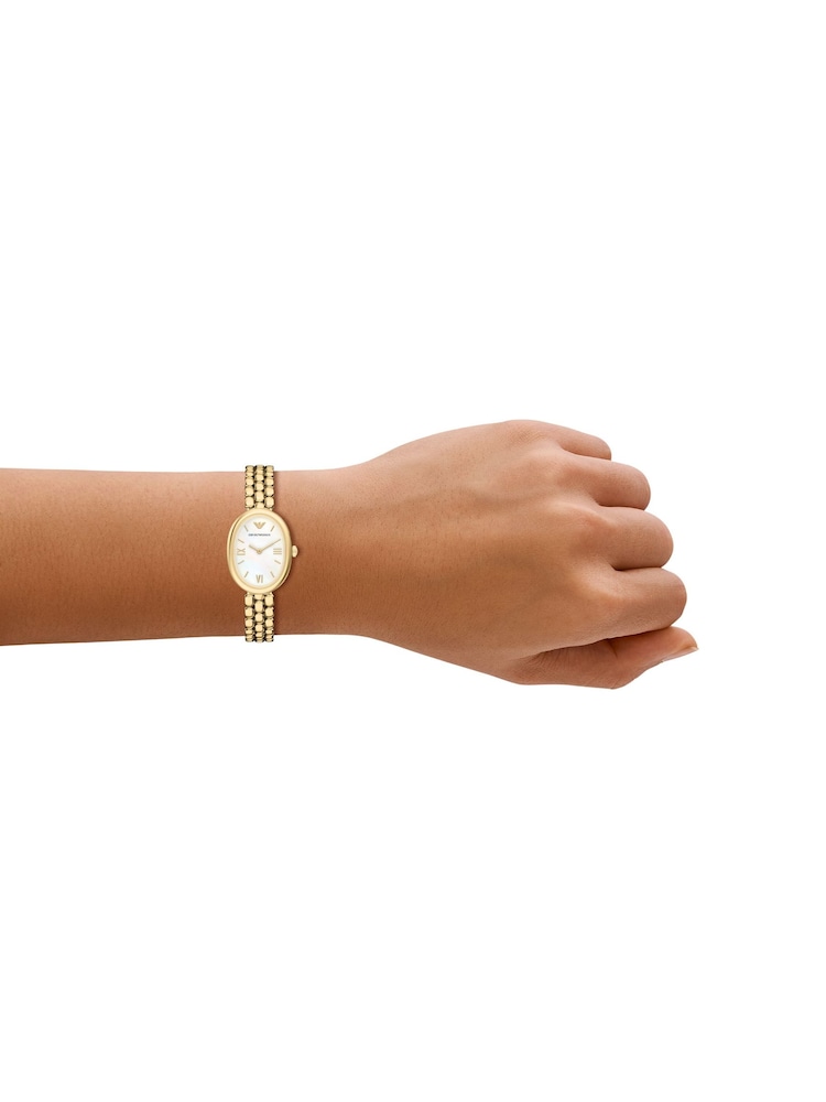Emporio Armani Gold Tone Sinfonia Two-Hand Gold-Tone Stainless Steel Watch - Image 7 of 7 Emporio Armani Gold Tone Sinfonia Two-Hand Gold-Tone Stainless Steel Watch - Image 7 of 7