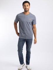 Weird Fish Light Grey Fished Branded Cotton T-Shirt - Image 3 of 6