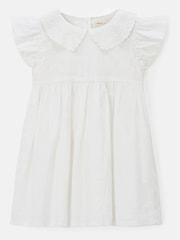 Angel & Rocket White 100% Cotton Embroidered Collar Molly Dress - Image 2 of 4