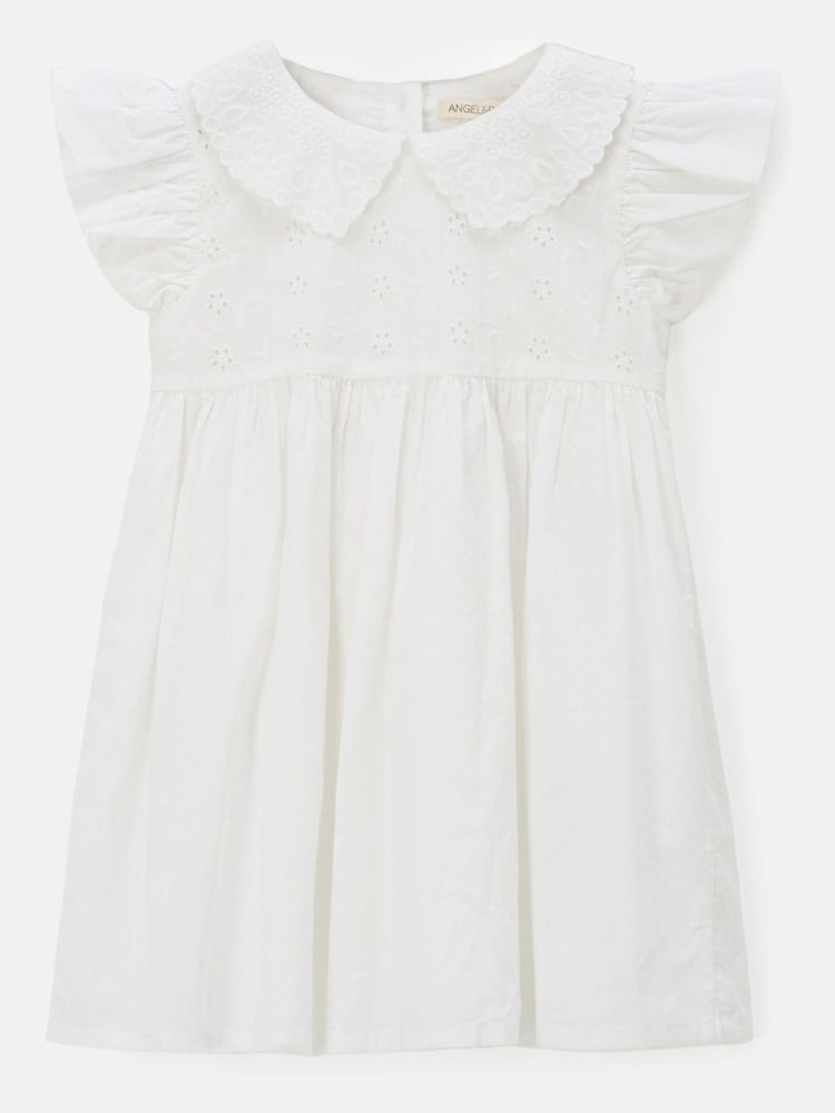 Angel & Rocket White 100% Cotton Embroidered Collar Molly Dress - Image 2 of 4