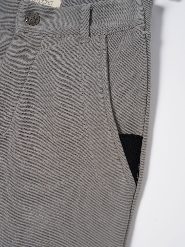 Angel & Rocket Grey Benjamin Smart Jersey 100% Cotton Trousers - Image 5 of 5