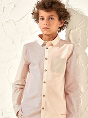 Angel & Rocket Pink Chase Panelled 100% Cotton Shirt - Image 3 of 8