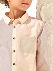 Angel & Rocket Pink Chase Panelled 100% Cotton Shirt - Image 4 of 8