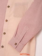 Angel & Rocket Pink Chase Panelled 100% Cotton Shirt - Image 8 of 8