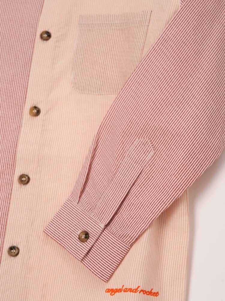 Angel & Rocket Pink Chase Panelled 100% Cotton Shirt - Image 8 of 8