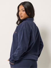 PixieGirl Petite Blue St Etienne Quarter Zip Sweatshirt - Image 3 of 6