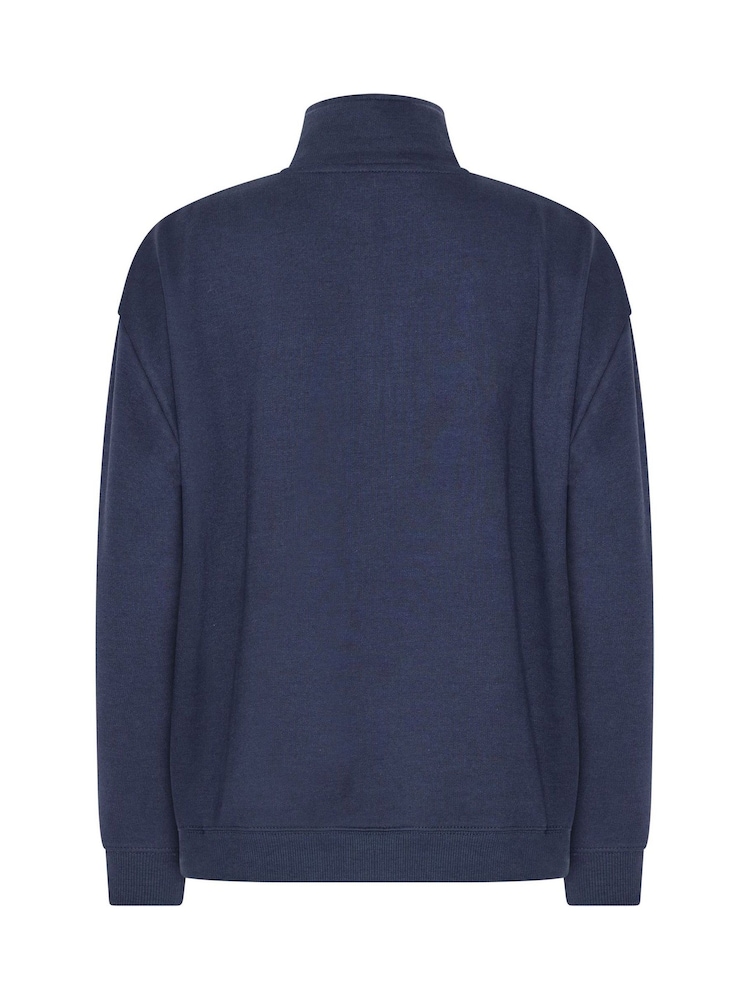 PixieGirl Petite Blue St Etienne Quarter Zip Sweatshirt - Image 6 of 6 PixieGirl Petite Blue St Etienne Quarter Zip Sweatshirt - Image 6 of 6