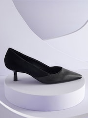 Black Forever Comfort®  With Motionflex Point Toe Kitten Heel Court Shoes - Image 1 of 6