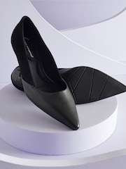 Black Forever Comfort®  With Motionflex Point Toe Kitten Heel Court Shoes - Image 4 of 6
