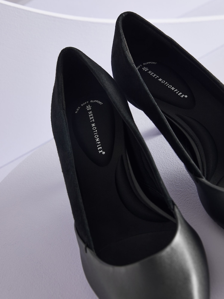 Black Forever Comfort®  With Motionflex Point Toe Kitten Heel Court Shoes - Image 6 of 6