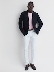 Reiss Pale Pink Bless Crew Neck T-Shirt - Image 6 of 6