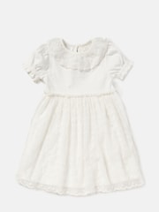 Angel & Rocket Cream 100% Cotton Amelia Tiered Lace Dress - Image 2 of 4