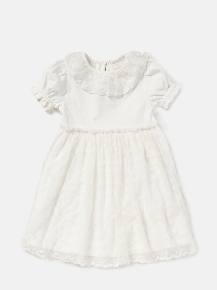 Angel & Rocket Cream 100% Cotton Amelia Tiered Lace Dress - Image 2 of 4