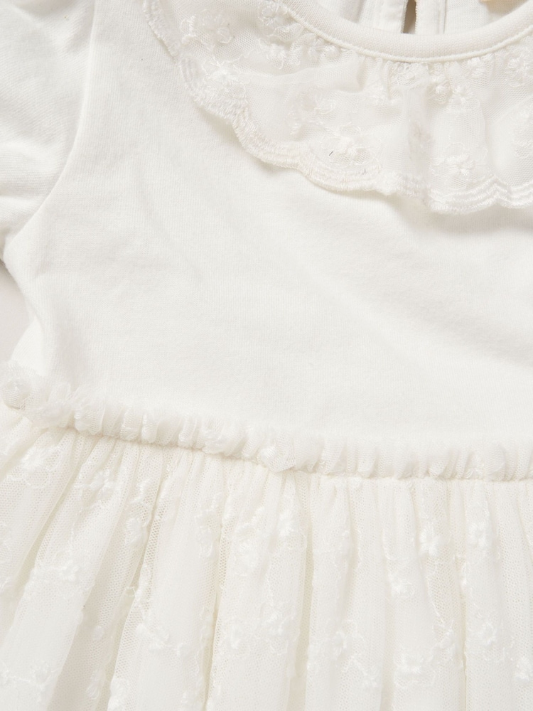 Angel & Rocket Cream 100% Cotton Amelia Tiered Lace Dress - Image 4 of 4