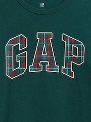 Gap Green Check Brannan Bear Graphic T-Shirt (4-13yrs) - Image 3 of 3