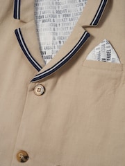 Angel & Rocket Brown Linen Blend Felix Waistcoat - Image 5 of 7