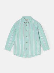 Angel & Rocket Green Berty Oxford Stripe 100% Cotton Shirt - Image 4 of 6