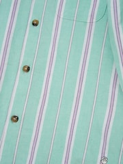 Angel & Rocket Green Berty Oxford Stripe 100% Cotton Shirt - Image 6 of 6