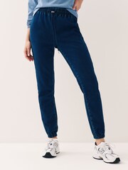 Dark Blue Cosy Denim Joggers - Image 2 of 9